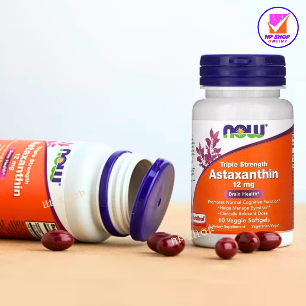 NOW Foods, Triple Strength Astaxanthin, 12 mg, 60 Veggie Softgels