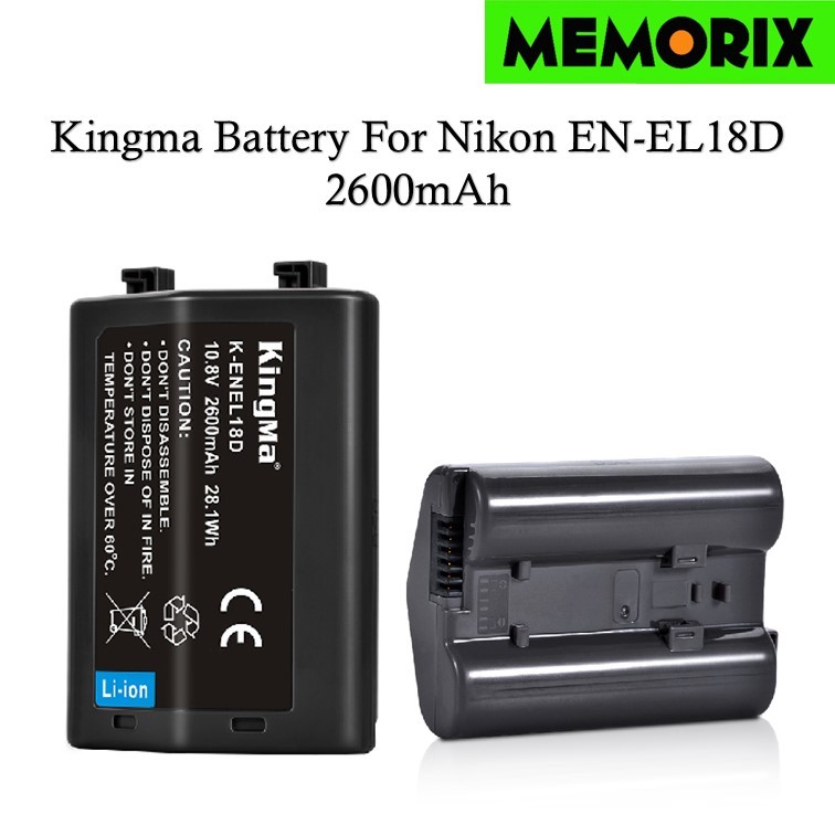 KingMa For Nikon EN-EL18D (2600mAh) Rechargeable Digital Battery ENEL18D 10.8V for Nikon Z9 D800 D85