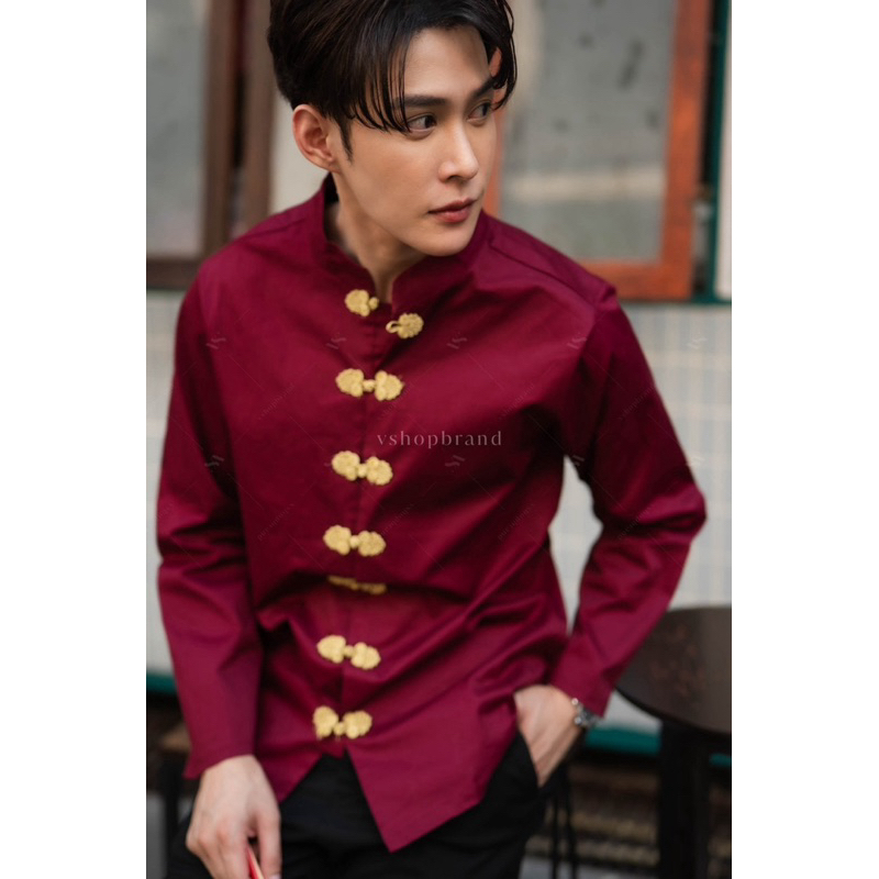 📌ทักก่อนสั่ง📌 4234  M L เสื้อคอจีน แขนยาว กระดุมจีน  VSM