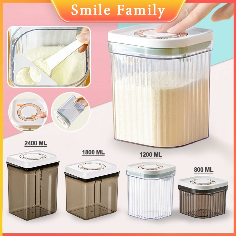[พร้อมส่ง] กระป๋องนมผงของแท้ 800/1200/1800/2400มล กล่องเก็บนมผงสูญญากาศกล่องเก็บอาหาร milk – โปรปัง