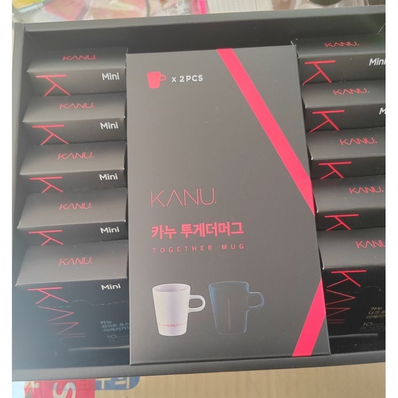 พร้อมส่ง กาแฟเกาหลี ยี่ห้อ Kanu mind/dark ขนาด100ซอง+แก้ว