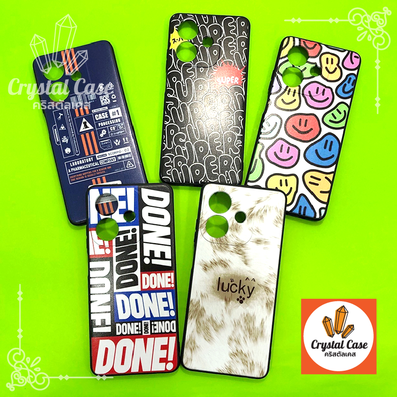 เคสนิ่มสีพาสเทล TPU กันเลนส์กล้อง พิมพ์ลายการ์ตูน Oppo  A3(4G)  A3Pro A3X A5S F9 A15 A16 A17 A38