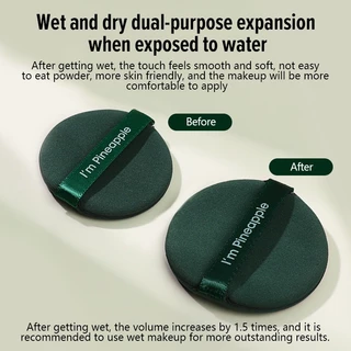พัฟฟองน้ําแต่งหน้าแบบสองด้าน 7ชิ้น/กล่อง พัฟฟองน้ำบีบีครีมเปียกและแห้ง พัฟแอร์คุชชั่น ไม่กินแป้ง