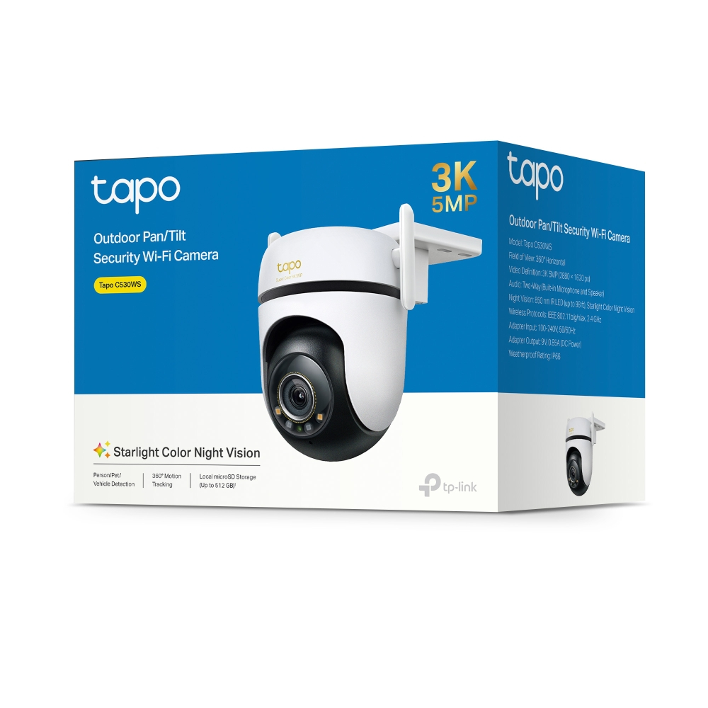 TP-Link ⚡️กล้องไวไฟ⚡️Tapo C530WS Outdoor Pan/Tilt Security Wi-Fi Camera กล้องความคมชัด 5 ล้านพิกเซล - รูปที่ 5