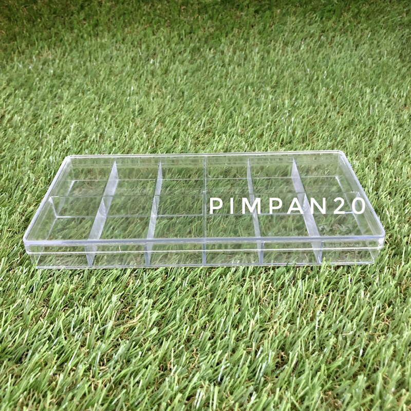 กล่องเก็บของ กล่องใส่ของ 12 ช่อง กล่องพลาสติกใส