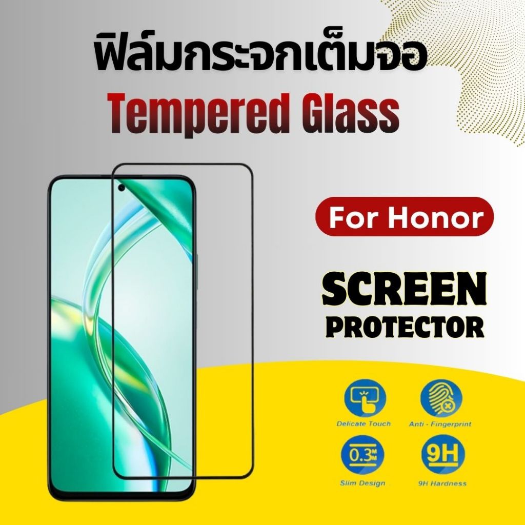 ฟิล์มกระจกเต็มจอสําหรับHonor 400lite,Honor 400,Honor X8C,Honor x9c smart/200 smart,x7c,Honor x6b