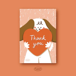 BMCK - การ์ดขอบคุณ (มีซอง) Thank you card การ์ดอวยพรแสดงความยินดี