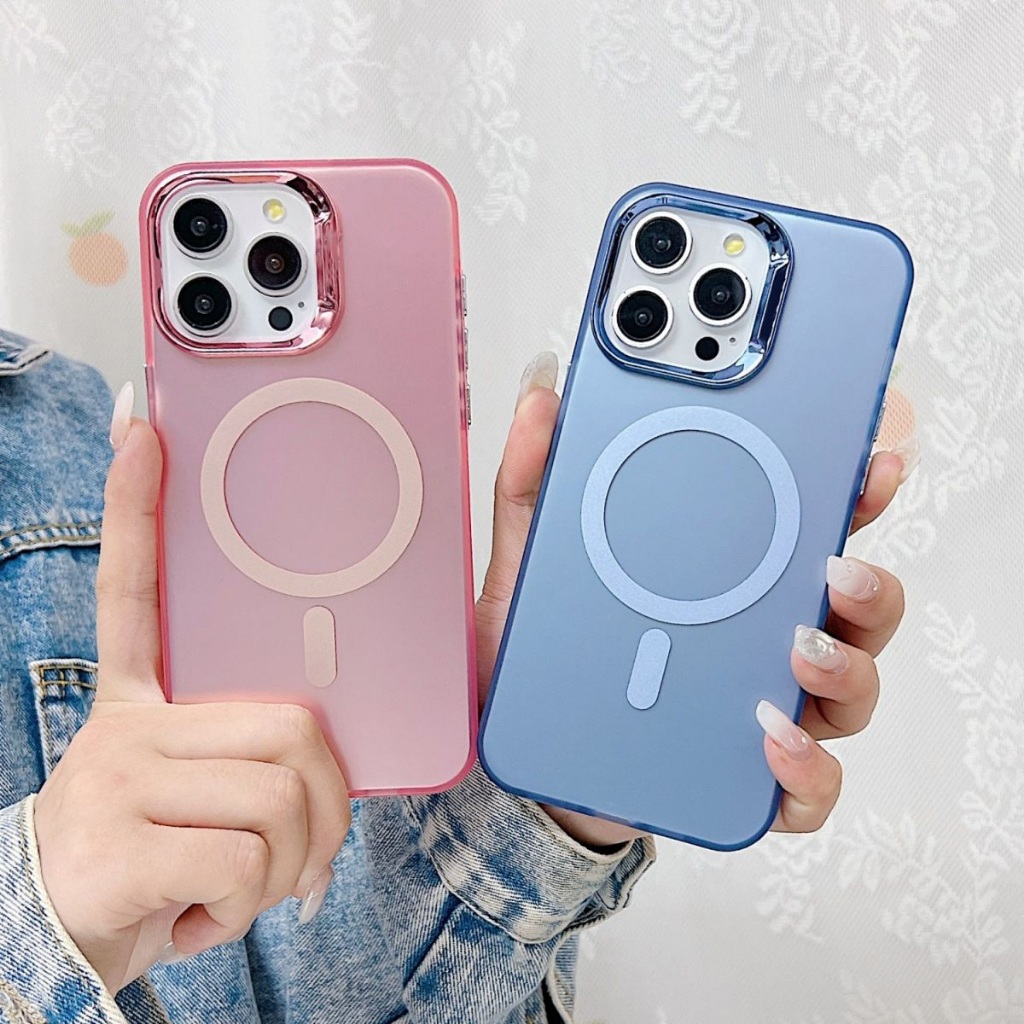 เคสชาร์จไร้สาย เคส Samsung S23 Ultra FE 5G S24 Plus S23 Plus S24 Ultra เคสสวย สีทึบ การชุบด้วยไฟฟ้า 