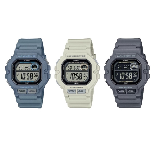 CASIO นาฬิกาข้อมือผู้ชาย สายเรซิ่น รุ่น WS-1400H,WS-1400H-2A,WS-1400H-8A,WS-1400H-8B