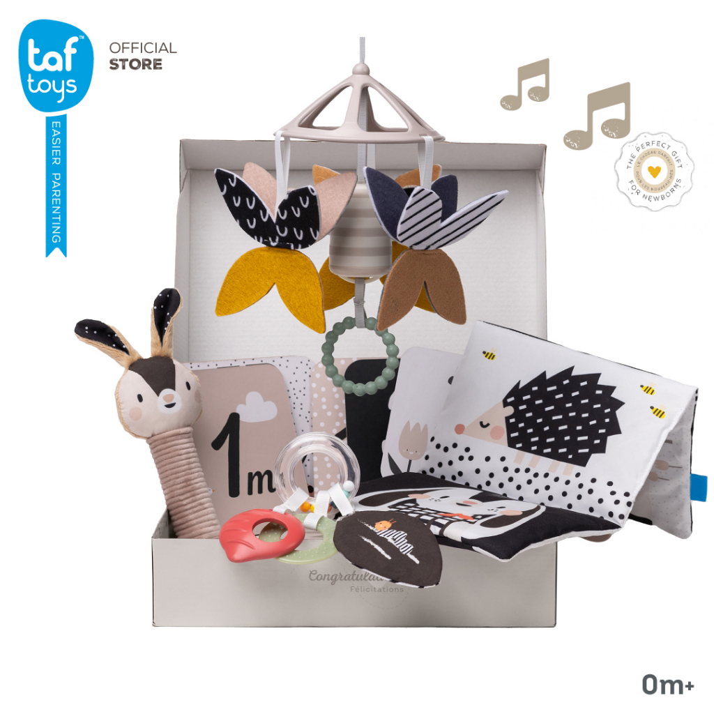 Taf Toys ของขวัญเด็กแรกเกิด Newborn Black & White Kit ของเล่นเด็กแรกเกิด ของเล่นเสริมพัฒนาการ 0 เดือน