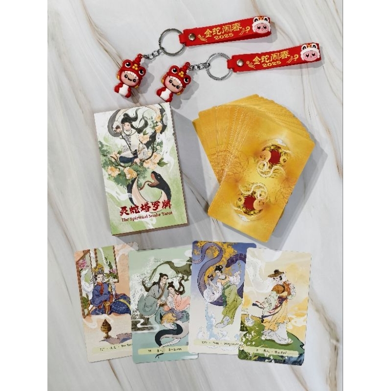 Spiritual Snake Tarot ไพ่ยิปซีแท้ภาพลายเส้นจีนโบราณ ไพ่ทาโร่ต์ Tarot cards
