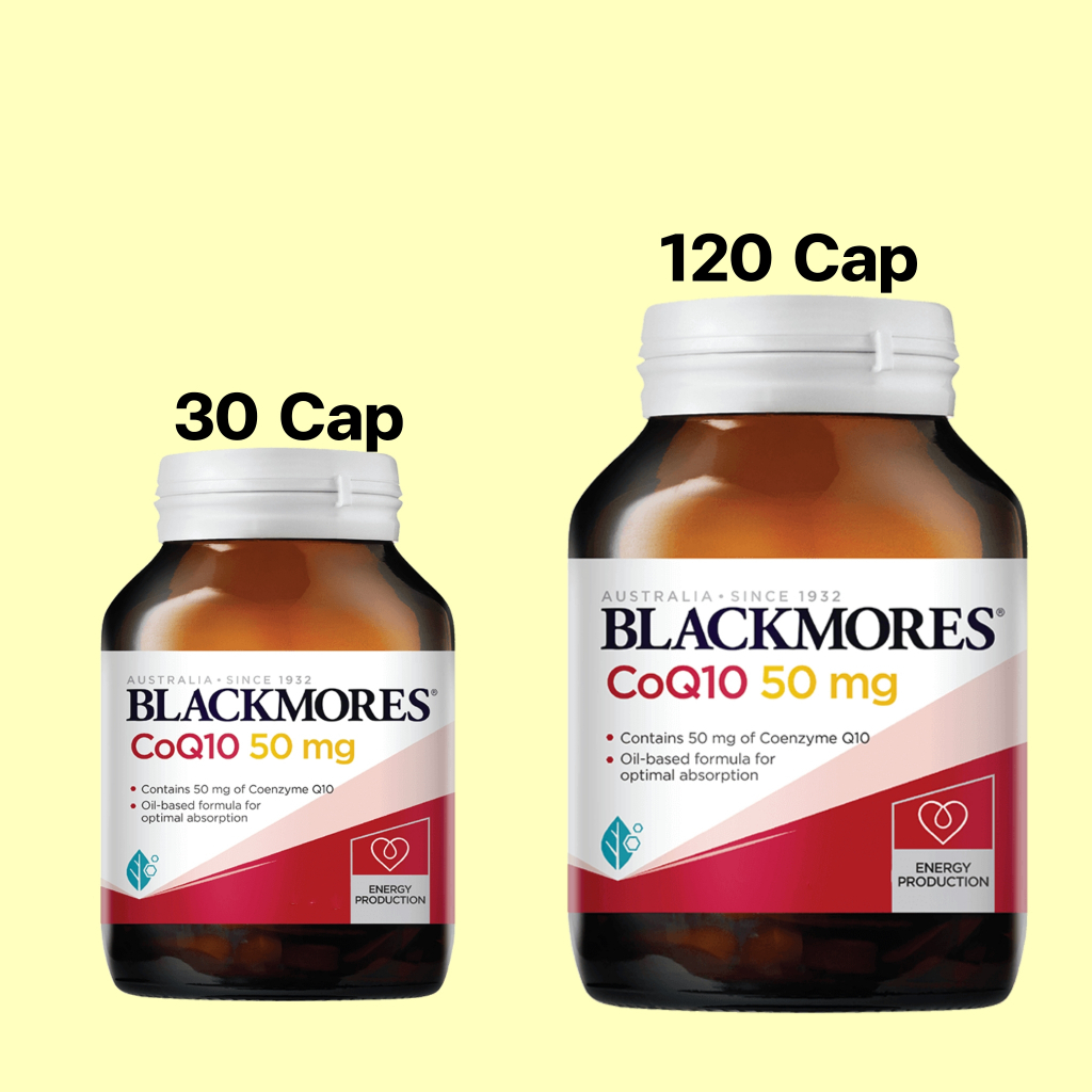 Blackmores CoQ10 50mg. (30 | 120 Cap.) แบลคมอร์ส เสริมสร้างพลังงาน