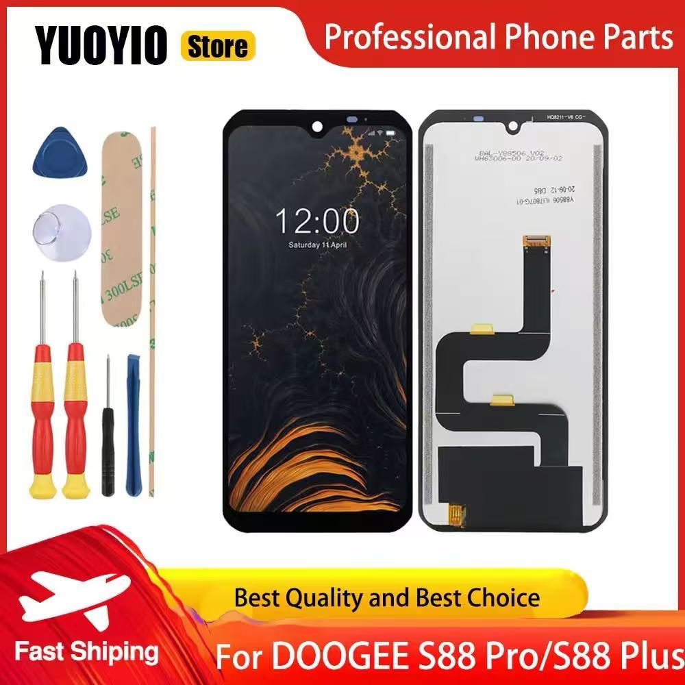 ต้นฉบับ 6.3 "สำหรับ Doogee S88 PRO / S 88 Plus จอแสดงผล LCD หน้าจอสัมผัสแผงเปลี่ยน + เครื่องมือ