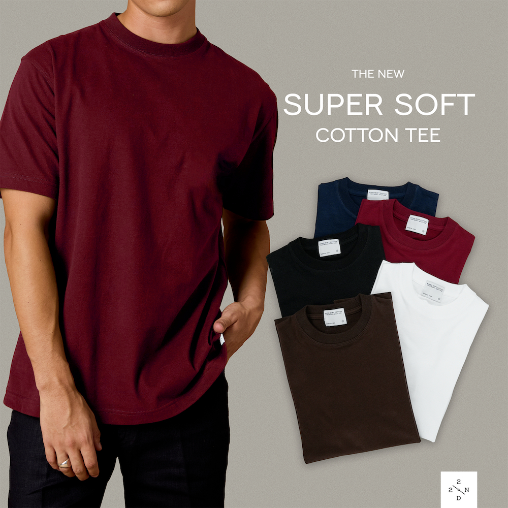 TWENTYSECOND เสื้อยืดแขนสั้น รุ่น The new Super Soft Cotton Tee (Relaxed Fit)