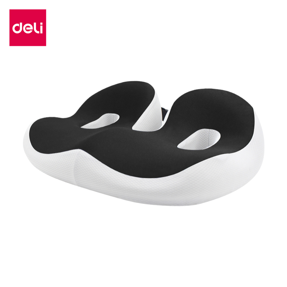 Deli เบาะรองนั่งเก้าอี้ เบาะรองนั่งเพื่อสุขภาพ รองรับสรีระ นั่งสบาย ลดอาการกดทับ เมมโมรี่โฟม Cushion