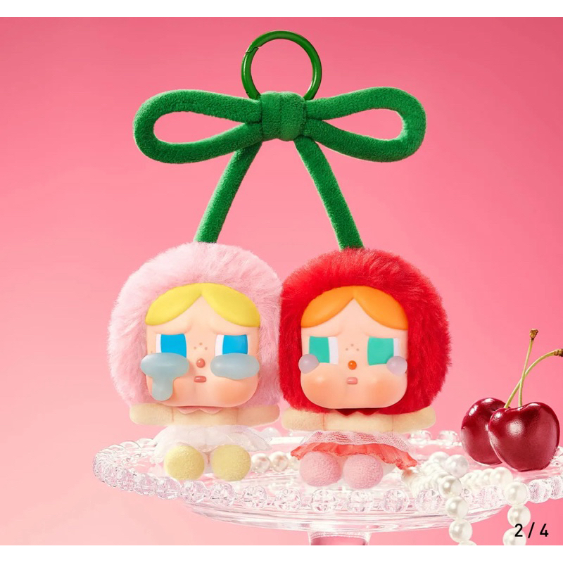 …พร้อมส่ง CRYBABY Crying For Love Series-Vinyl Plush Hanging Card (Love You Cherry Much) สินค้าแท้ จาก popmart
