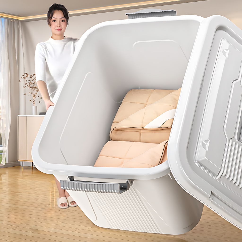 NeatBox กล่องเก็บของ 300L กล่องเก็บของอเนกประสงค์ กล่องพลาสติกใส่ของขนาดใหญ่ มีล้อ หนาขึ้น 【สามารถสั่งซื้อจำนวนมากได้ ❗】