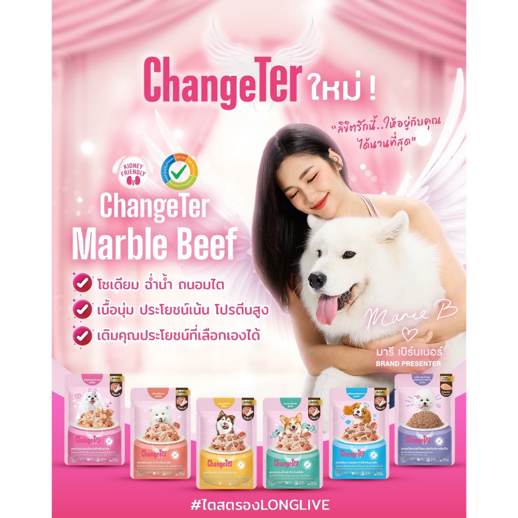 ChangeTer Marble Beef อาหารสุนัขแบบเปียก 70g