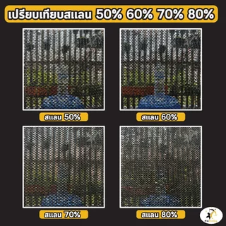 (ผืน2x10เมตร เงิน/ดำ) สแลนกันแดด ตาข่ายกรองแสง ผ้าสแลน สแลนบังแดด สแลนกรองแสง ตราคนยิงธนู