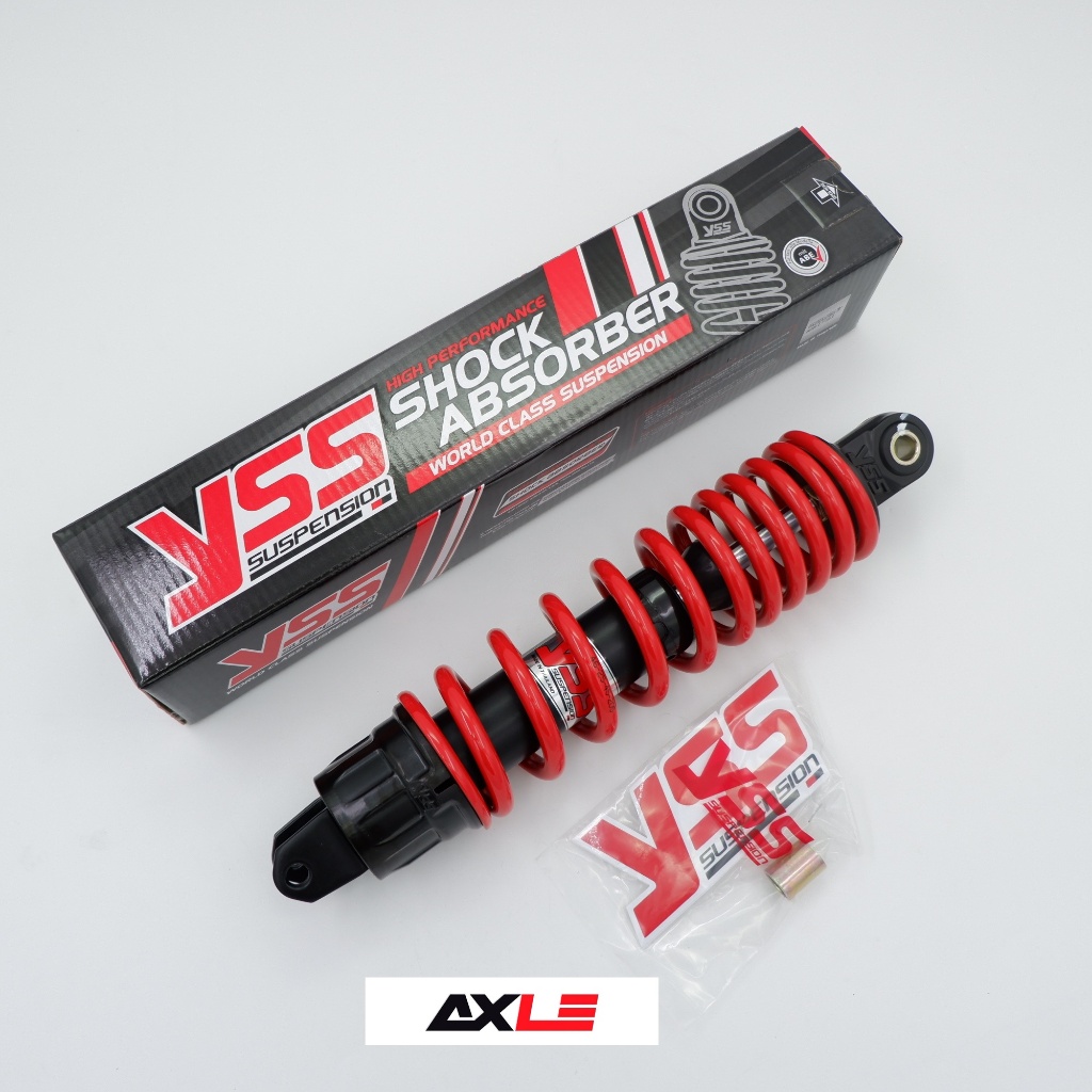 โช้ค PRO-PLUS YSS รุ่น Click110/Mio115/Fino115 ขนาด 300 mm #สีดำ-แดง