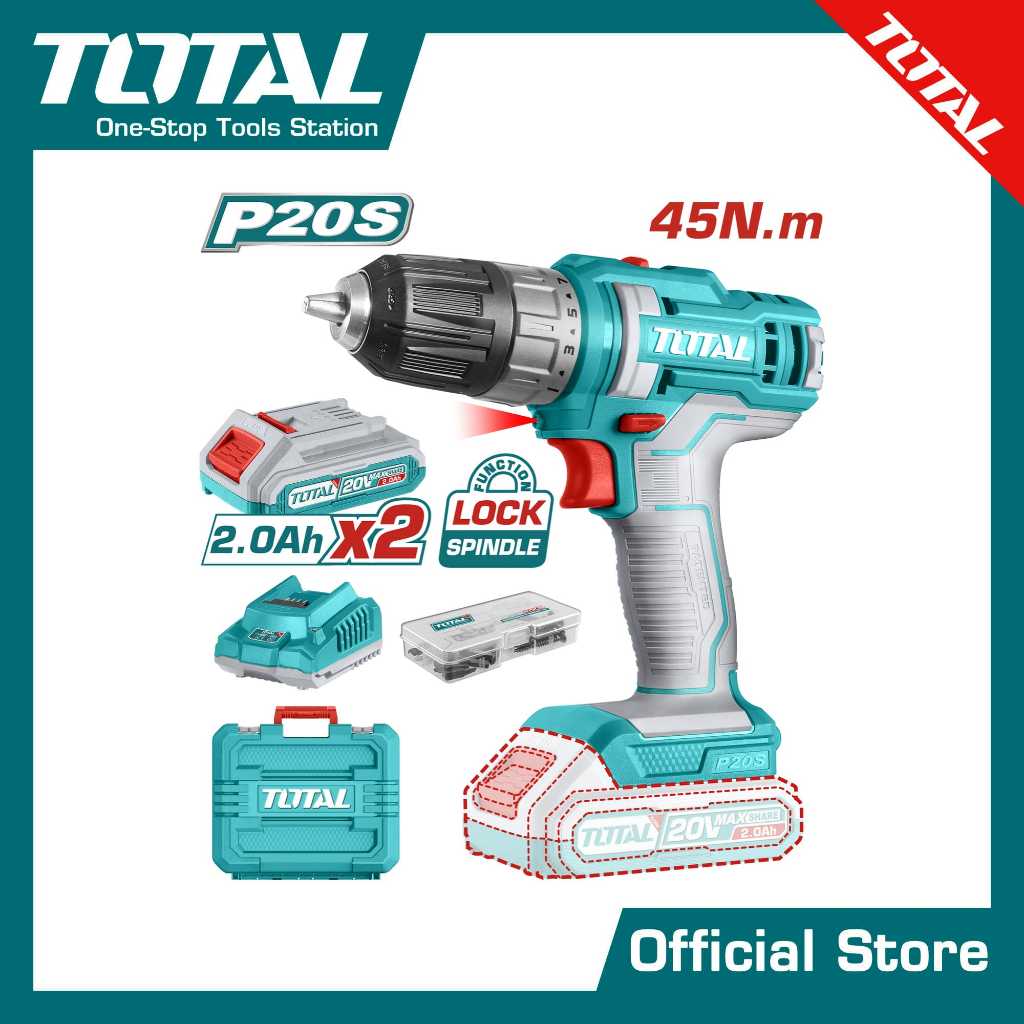 TOTAL สว่านแบตเตอรี่ไร้สาย20V #TDLI200528