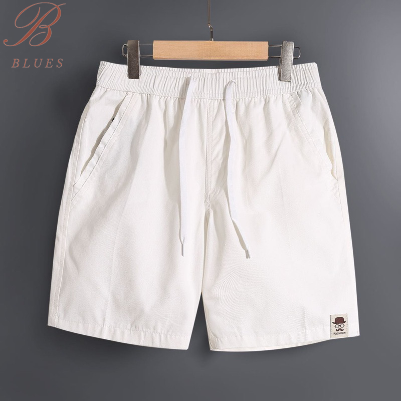 B BLUES กางเกงขาสั้น สไตล์เกาหลี มีกระเป๋าด้านหลัง แฟชั่นฤดูร้อน สําหรับผู้ชาย สินค้าตัวใหม่กางเกงขาสั้นชาย ผ้าดี