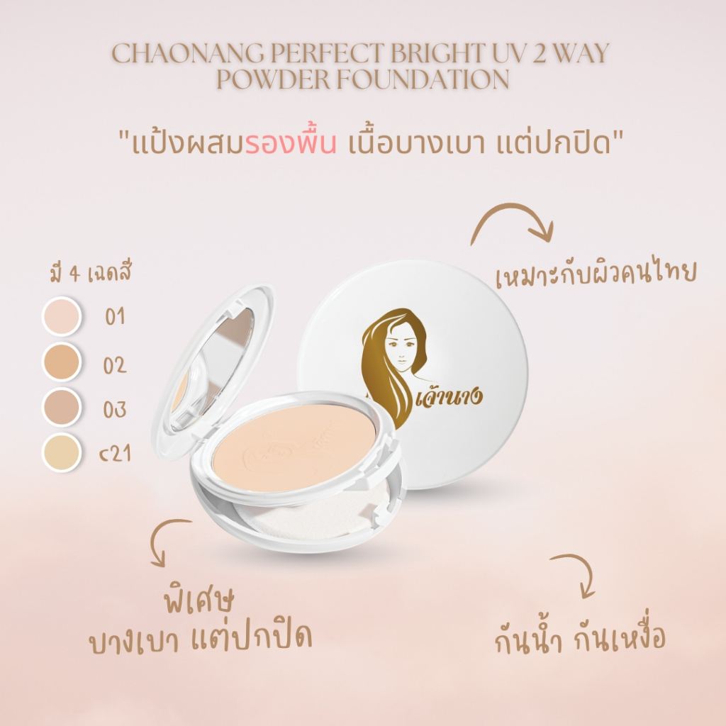 แป้งพัฟเจ้านาง(**แพคเกจ2ชั้น)