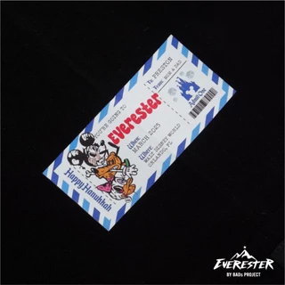 EVERESTER เสื้อยืด เสื้อคอฟิต Heavy Cotton เสื้อผู้ชาย Oversize Mickey N Roll ดำ เสื้อผ้าผู้ชาย EXP