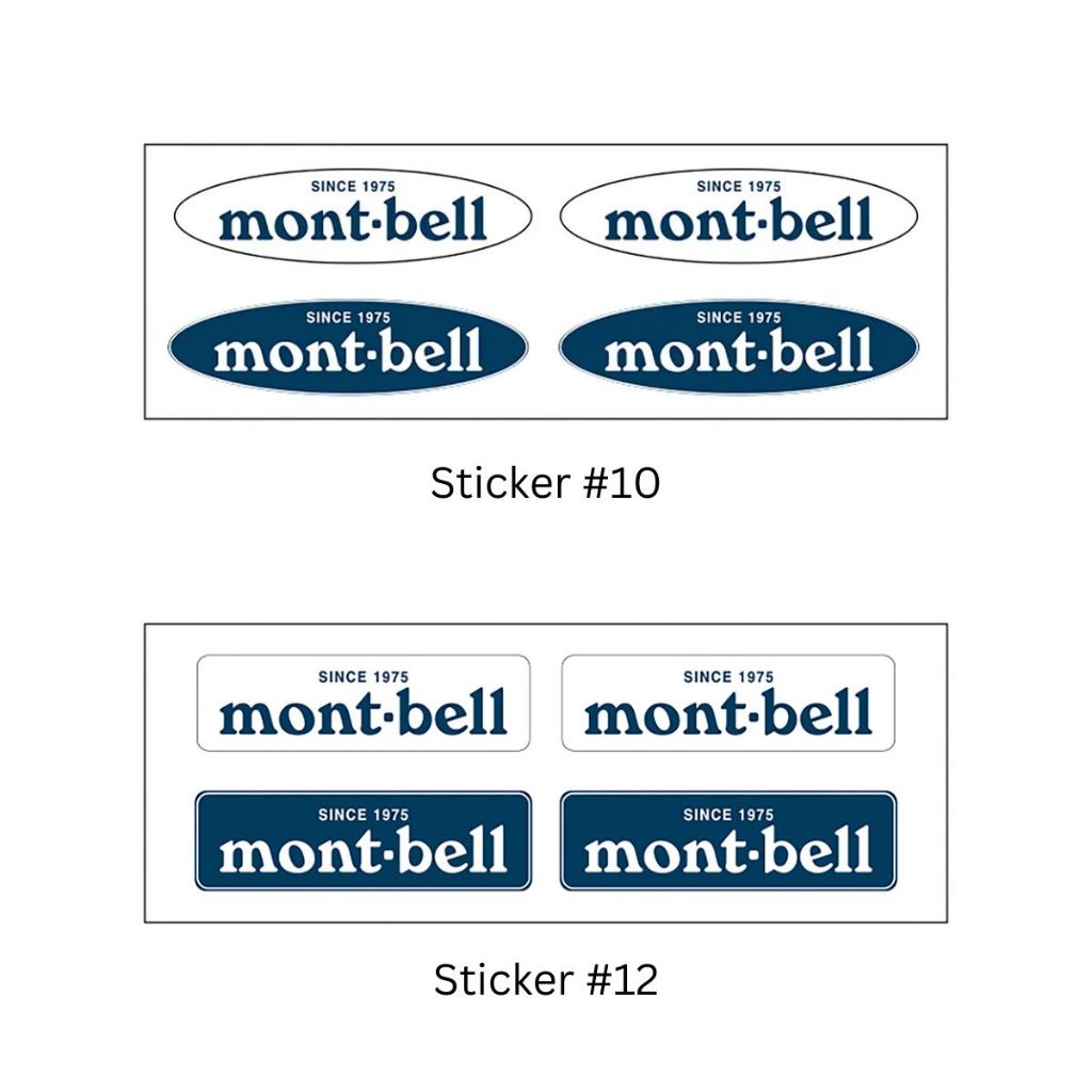 Montbell สติ๊กเกอร์ รุ่น 1124950,1124952 Sticker #10 #12