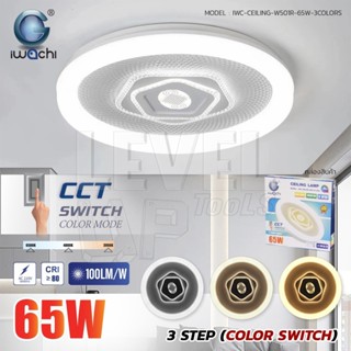 IWACHI โคมติดเพดาน โคมไฟเพดาน LED ไฟเพดาน 65W ปรับแสงได้ 3 ส…