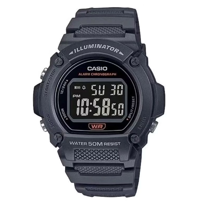 นาฬิกาCasioรุ่น W-219H-8 W-218HC-2สายเรซิ่นของแท้รับประกัน1ปี