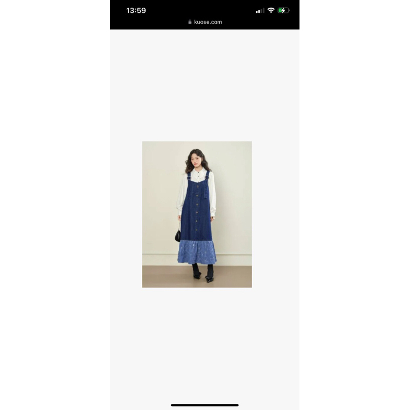 [มือสอง] เอี๊ยมยีนส์ Kuose Size L สภาพดีมาก (ปกติ 3,000)