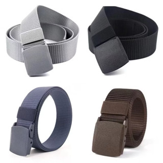 เข็มขัดผู้ชาย หัวพลาสติก สายไนล่อน ขนาด 3.8 cm ไม่ต้องเจาะรู…