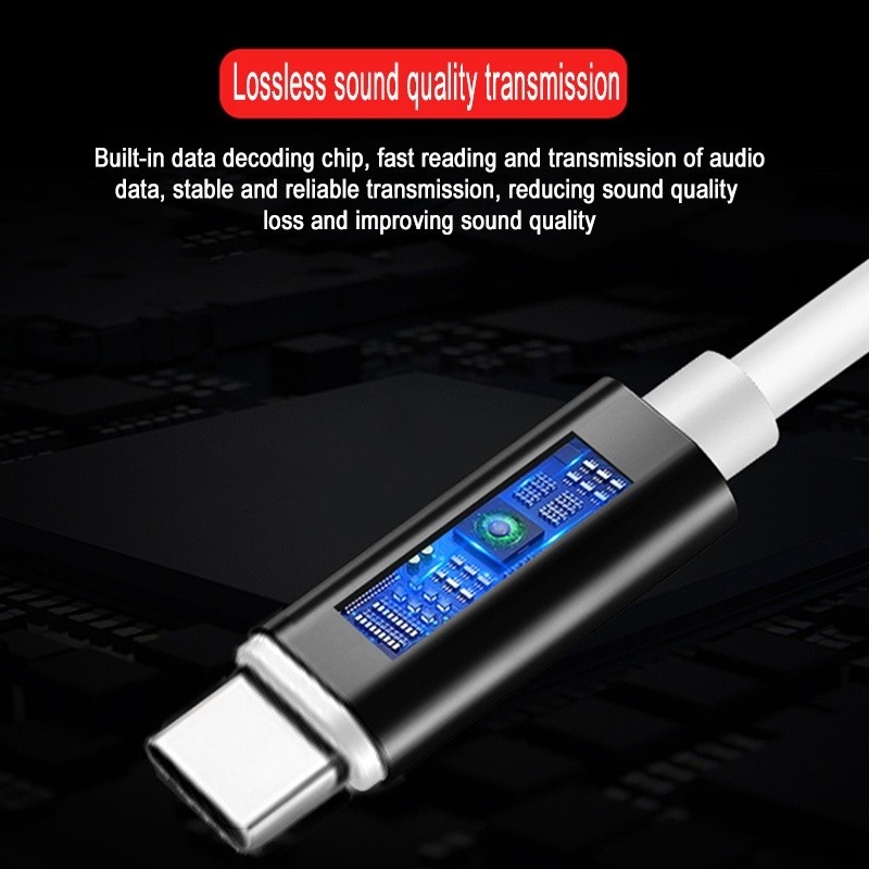 สายสัญญาณเสียง Audio Adapter อะแดปเตอร์ TYPE C สาย Aux Audio แจ็คสายไฟ สำหรับ iPhone 3.5มม.อะแดปเตอร์เสียงหูฟัง