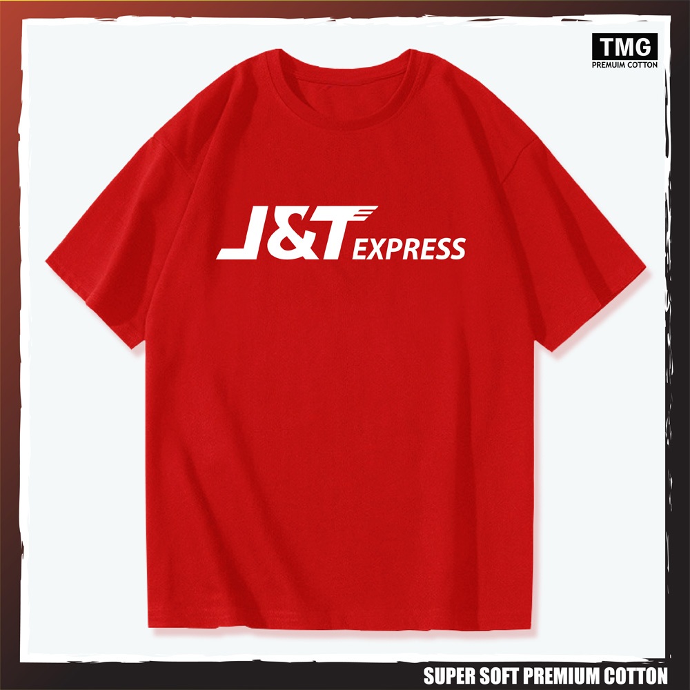 เสื้อยืดคอกลม J&T Express เนื้อผ้าคอตตอน100 พรี่เมี่ยมเกรด