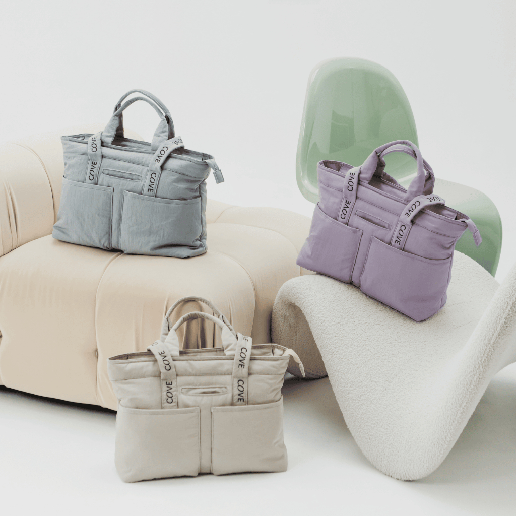 Puffy Daytrip Tote รองรับ Laptop 15 นิ้ว กระเป๋าใส่โน๊ตบุ้ค กระเป๋าผ้าไนลอน น้ำหนักเบา