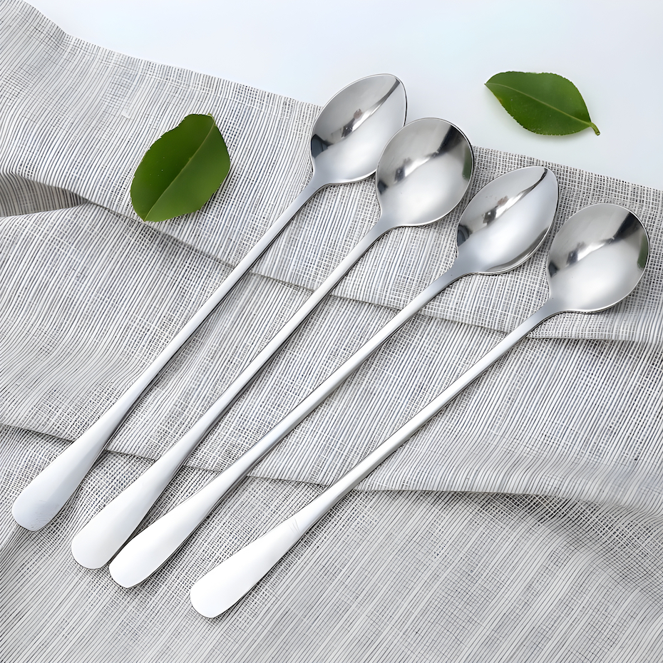 ช้อนด้ามยาว ช้อนเกาหลี (korea spoon) ช้อนตักซุปด้ามยาว ยาว 19 ซม. สำหรับกาแฟหรือเครื่องดื่ม