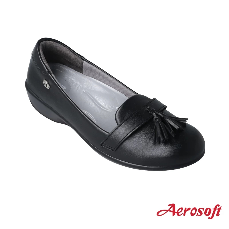 ☁️CW3132☁️ รองเท้าคัทชูเพื่อสุขภาพ aerosoft arch support(แอโร่ซอฟ)