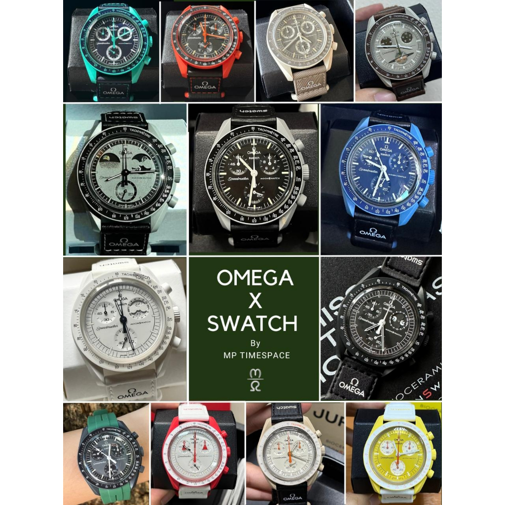 นาฬิกา OMEGA x swatch รุ่น Moonswatch ของแท้ 100% พิเศษ แถมฟรี ฟิล์มกันรอยโฟกัส