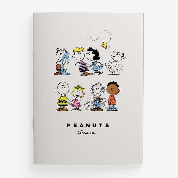 Bundanjai (สมุด) PN1-สมุดปกอ่อนมุงหลังคา A5 : PEANUTS-1D A5 Notebook (PN1D-NB-A5-OWH) W14.8xH21 cm. Ruled-70g30s