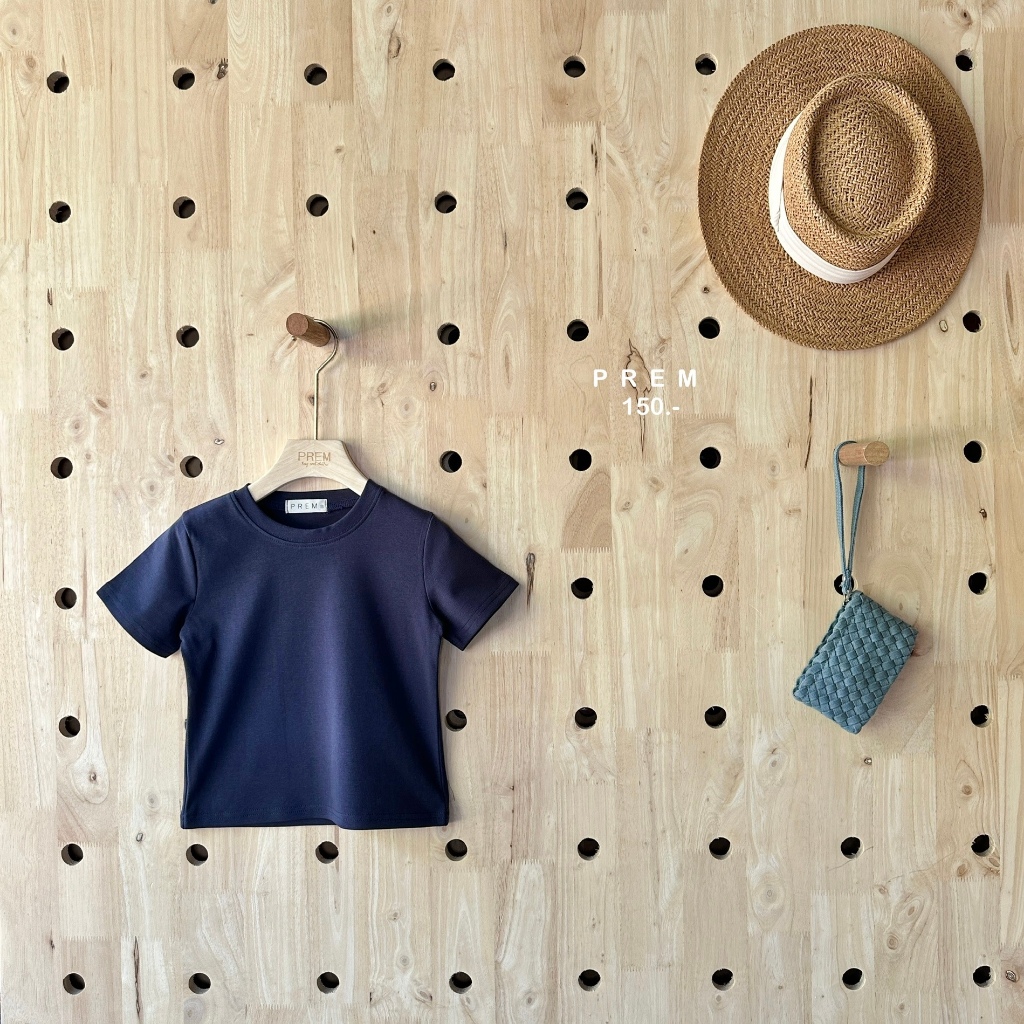 KIDS เสื้อยืดคอกลม แขนสั้น ผ้าคอตตอนยืด ใส่สบาย รูปที่ 2