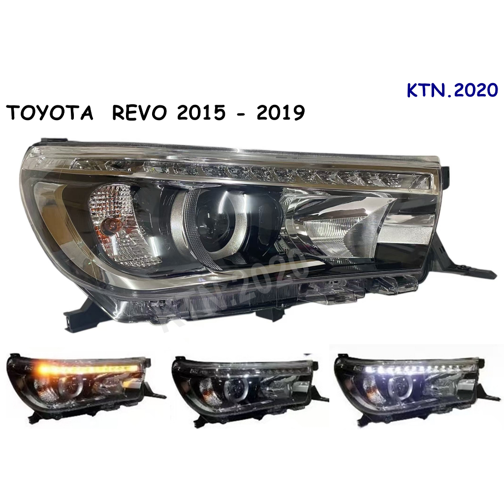 ไฟหน้าTOYOTA REVO 2015-2019 led เดิมๆ ตัว top ขายเป็นคู่ ราคาถูกที่สุด