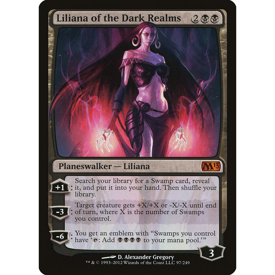 Liliana of the Dark Realms การ์ด Magic the Gathering [MTG] ของแท้