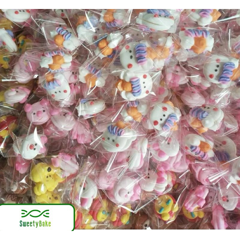 หน้าการ์ตูน น้ำตาลไอซิ่ง 80 ชิ้น/ จำนวน 40 คู่ สำหรับตกแต่งหน้าเค็ก คัพเค้ก - รูปที่ 2