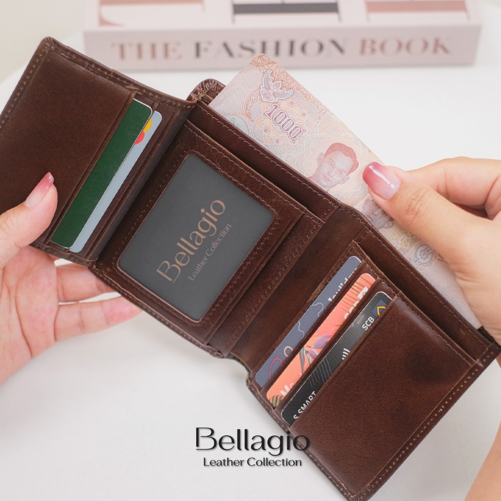 Bellagio รุ่น Danilo Wallet กระเป๋าสตางค์ผู้ชายหนังวัวแท้ สไตล์ Modern Minimal