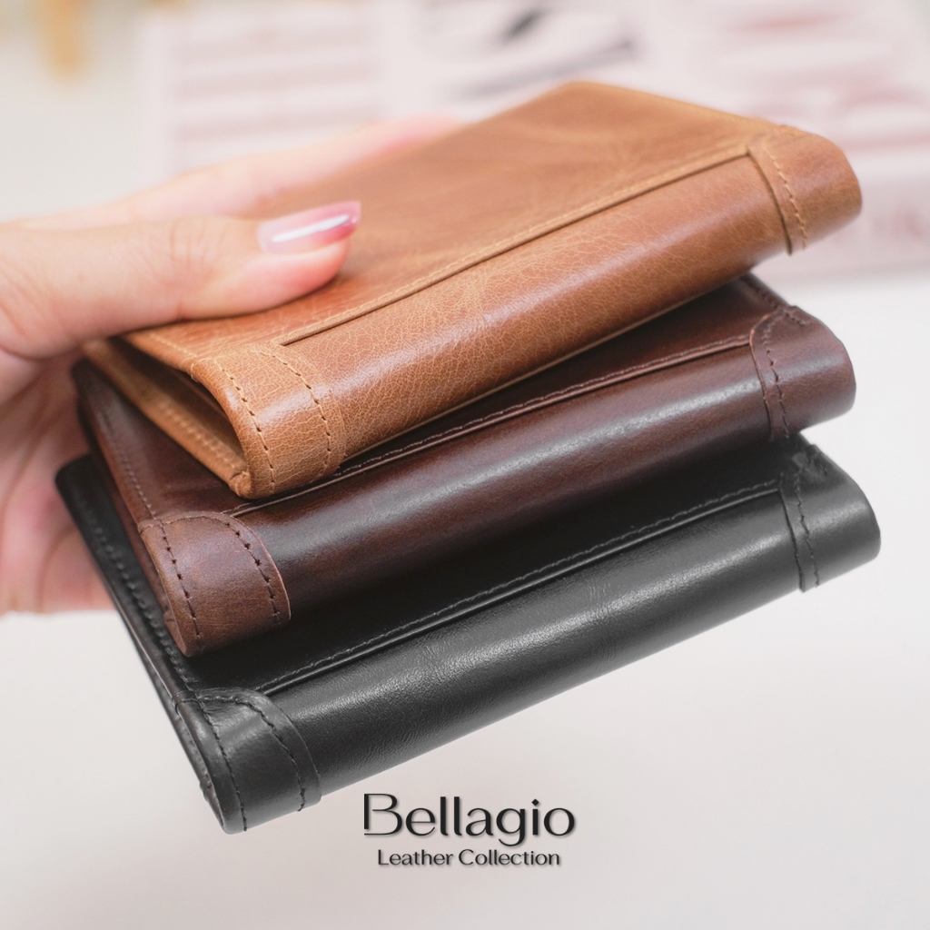 Bellagio รุ่น Danilo Wallet กระเป๋าสตางค์ผู้ชายหนังวัวแท้ สไตล์ Modern Minimal