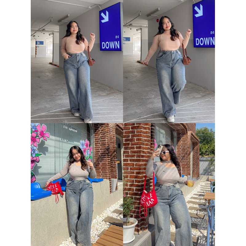 Better Jeans กางเกงยีนส์เอวสูงสาวอวบ