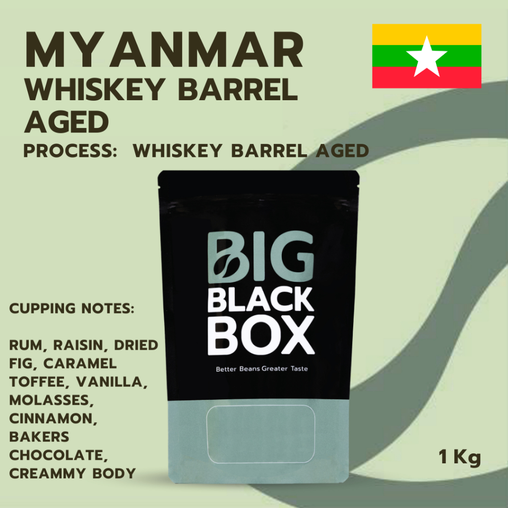 (X-MY13-16) สารกาแฟ Myanmar Whiskey Barrel Aged 1 kg