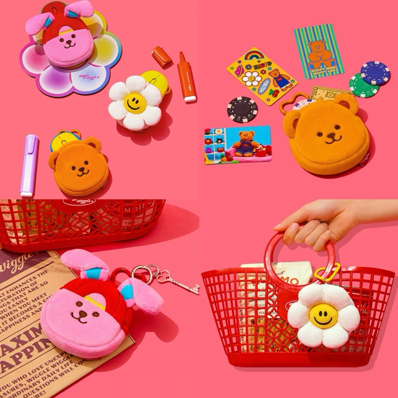 พร้อมส่ง🌈 Wiggle Wiggle ของแท้ 💯 กระเป๋า Coin Pouch Keyring ใส่แอร์พอต พวงกุญแจ กระเป๋าใส่หูฟัง เครื่องสำอางค์ 46170