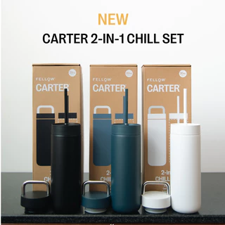 Fellow - Carter 2-in-1 Chill Set Carter Move Mug 20 ออนซ์ พร้อม ฝา 2-in-1 Lid System แก้วเก็บความเย็น แก้วน้ำเคลือบเซรา